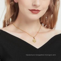 Moda personalizada AZ Carta de oro Juego de joyas de joyas de acero inoxidable Collar de joya de 18 k joyas de colgantes chapados